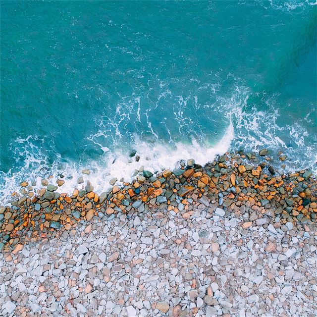 2048x2048 water body drone shot 4k - 4k iPad Air Wallpaper