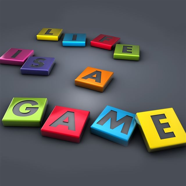 2048x2048 Life is a Game - letter iPad Air Wallpaper