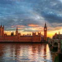 Westminster Palace at twilight wallpaper