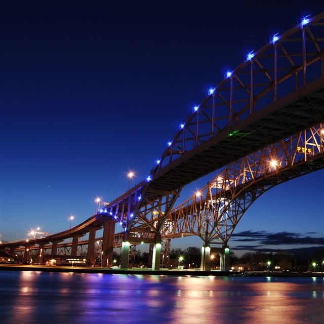 2048x2048 Blue Water Bridge - bridge iPad Air Wallpaper