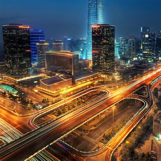 2048x2048 Beijing At Night China - night iPad Air Wallpaper