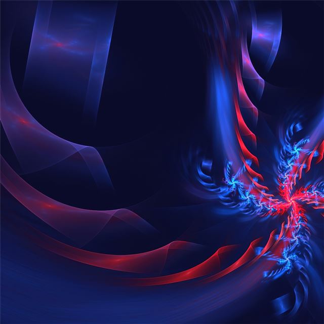 2048x2048 passion apophysis fractal blue 4k - deviantart iPad Air Wallpaper