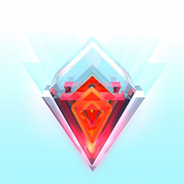 2048x2048 justin maller abstract art 5k - triangle iPad Air Wallpaper