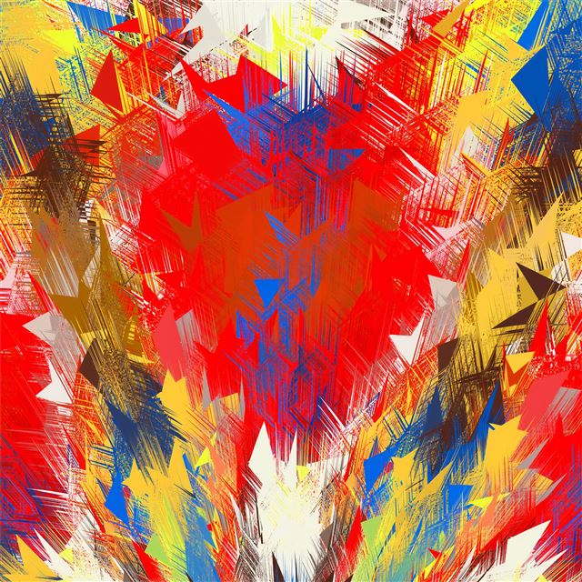 2048x2048 colorful abstract art 4k - digital art iPad Air Wallpaper