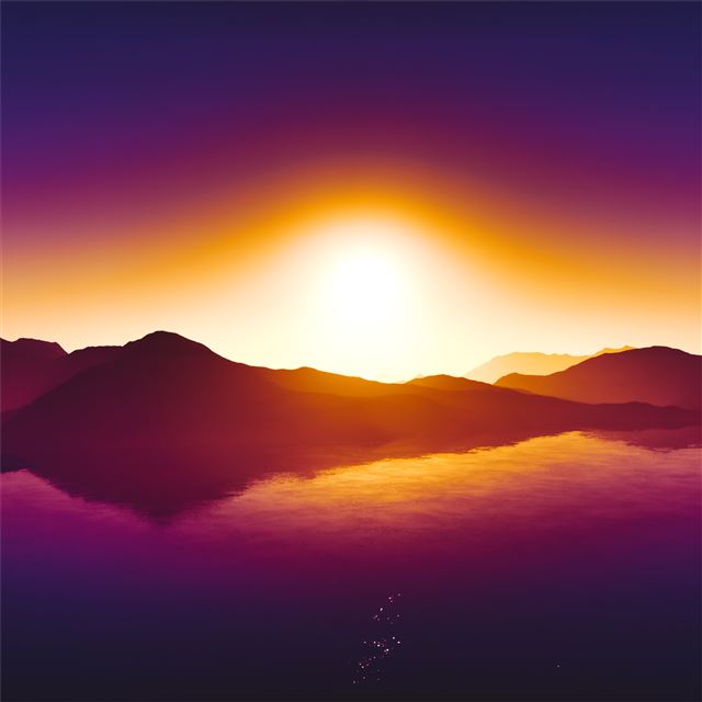 2048x2048 summer sunset 4k - deviantart iPad Air Wallpaper