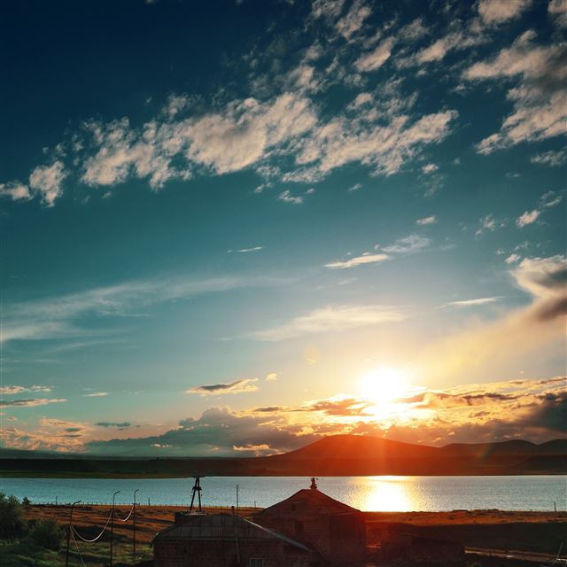 2048x2048 Armenia Sunset From Train - train iPad Air Wallpaper