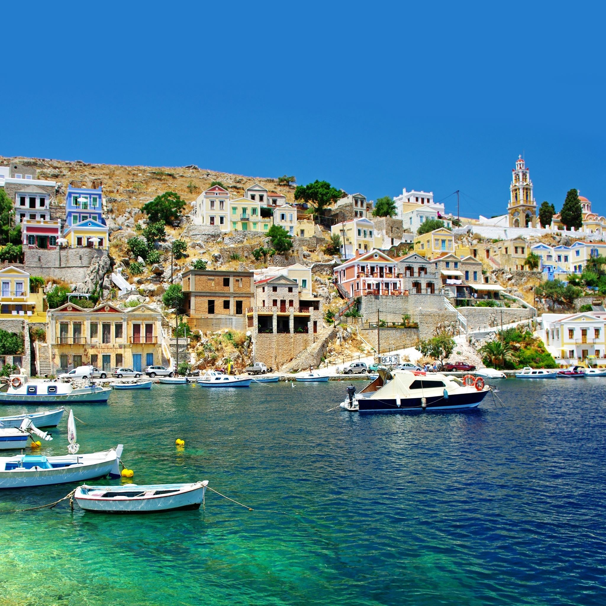 Greece Coast View iPad Air wallpaper 