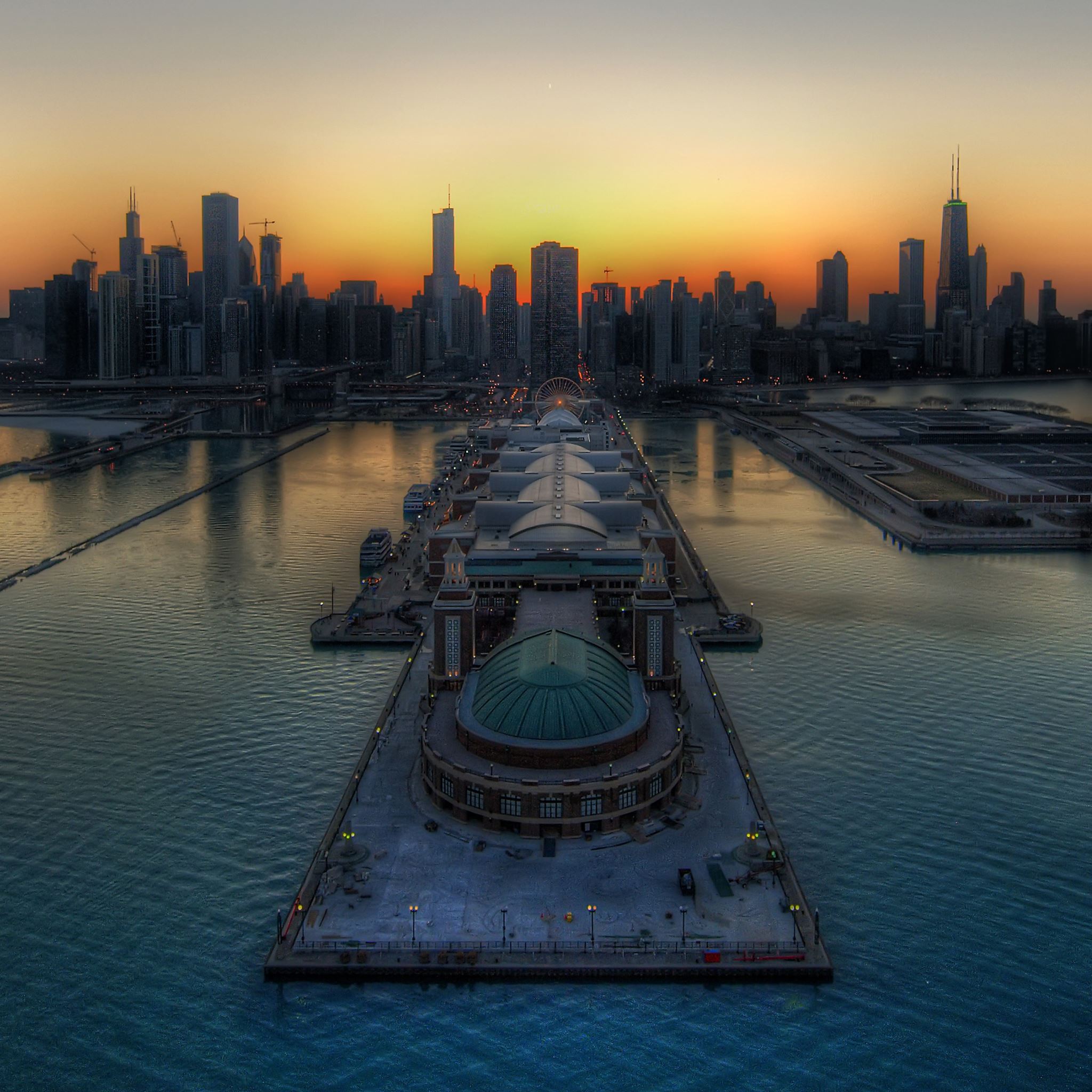 Chicago skyline iPad Air wallpaper 