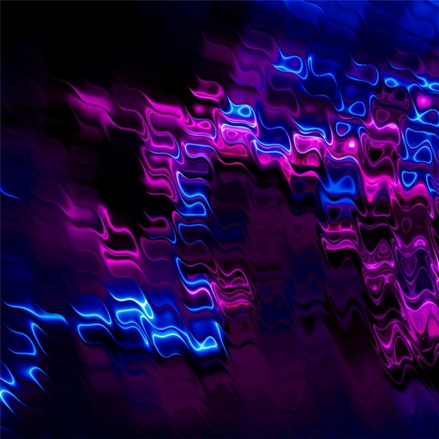 2048x2048 abstract purple blue cell 4k - digital art iPad Air Wallpaper