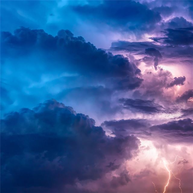 2048x2048 thunderstorm lightning 5k - 5k iPad Air Wallpaper