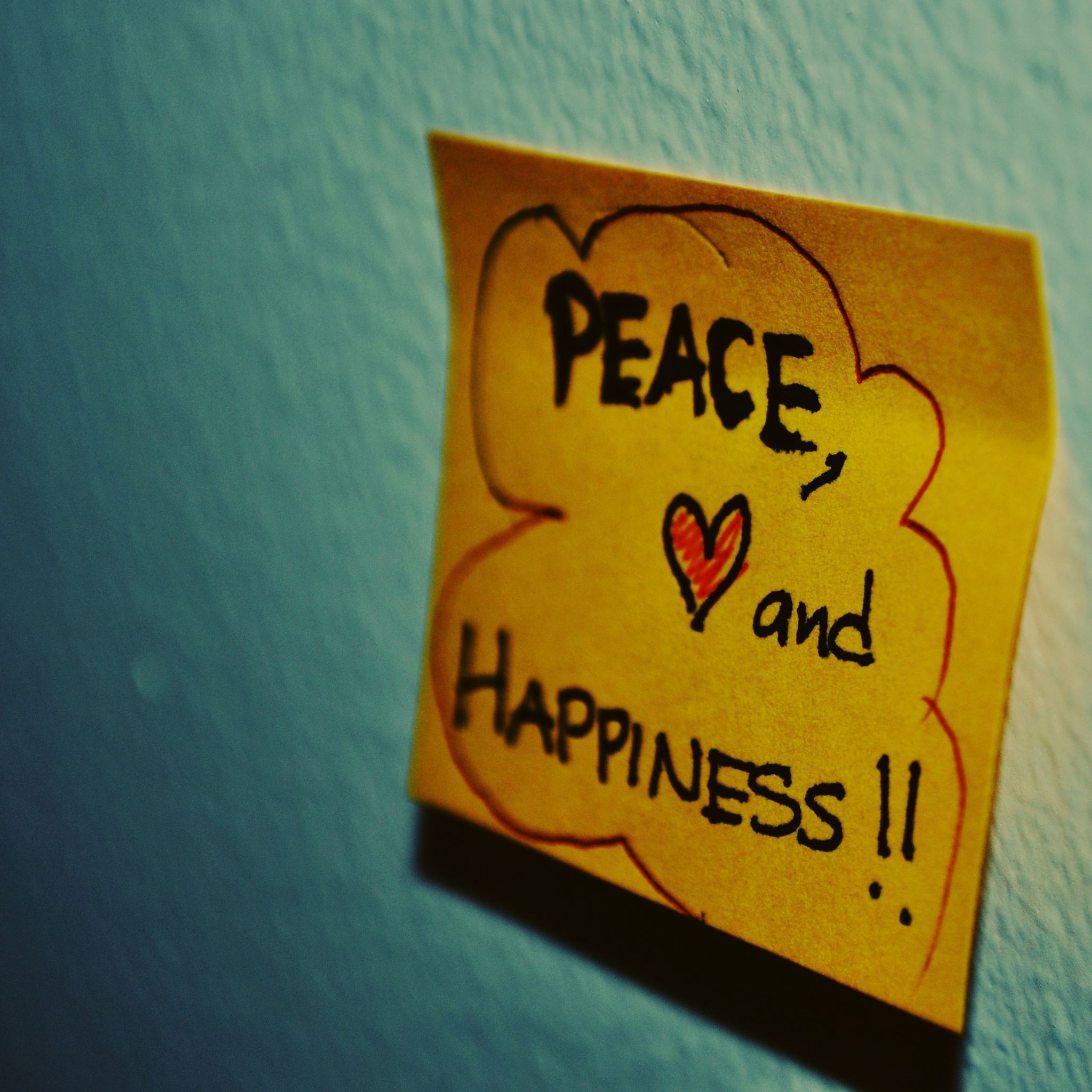 Peace love and happiness iPad Air wallpaper 