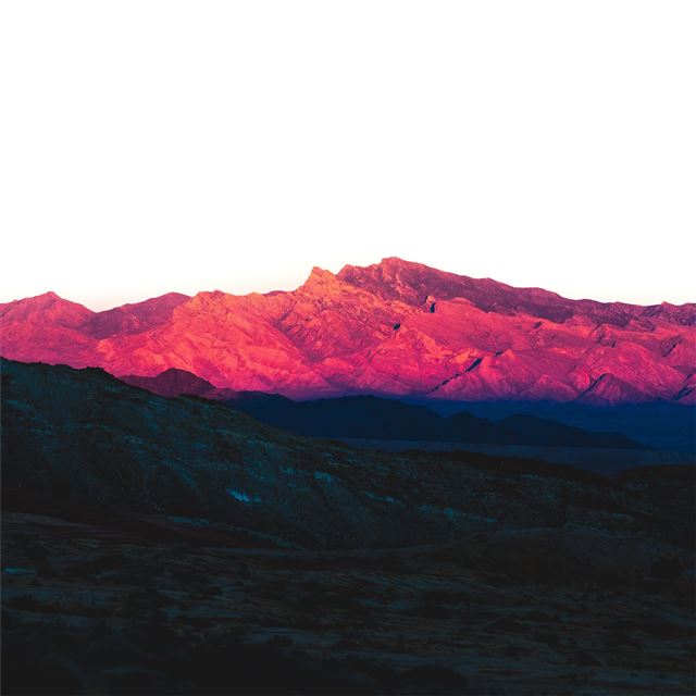 2048x2048 rock pink peak mountains landscape 5k - landscape iPad Air Wallpaper