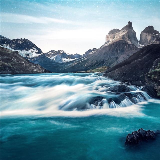 2048x2048 water through rocks 4k - water iPad Air Wallpaper