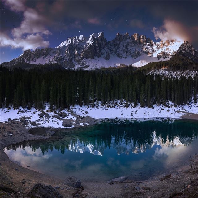 2048x2048 lago di carezza - lake iPad Air Wallpaper