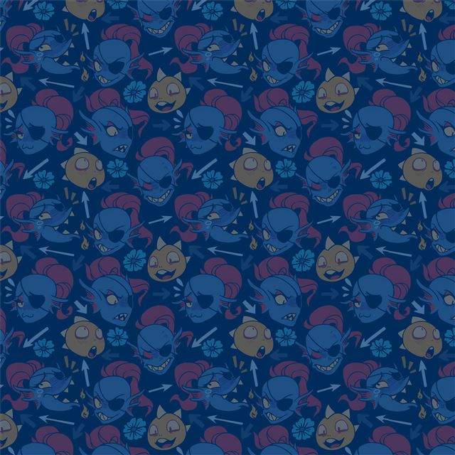 2048x2048 pirate flowers fishes tiles art 4k - artwork iPad Air Wallpaper