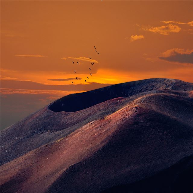 2048x2048 volcanic landscape 8k - landscape iPad Air Wallpaper