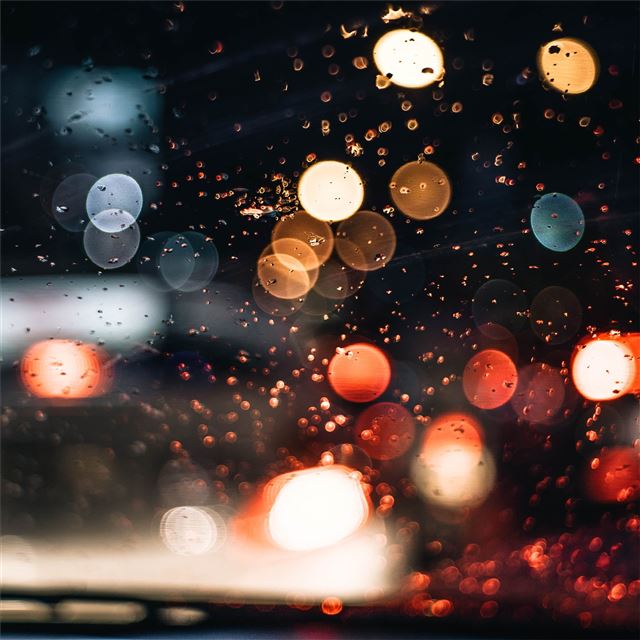 2048x2048 bokeh lights long exposure 4k - bokeh effect iPad Air Wallpaper