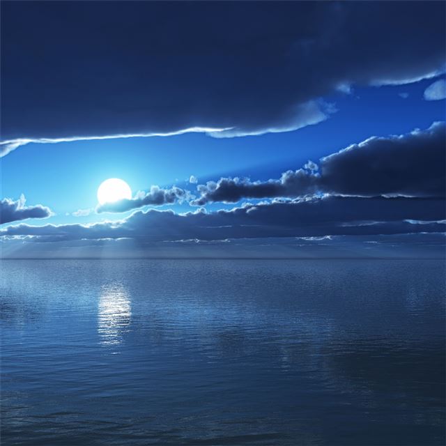 2048x2048 bluescape - reflection iPad Air Wallpaper