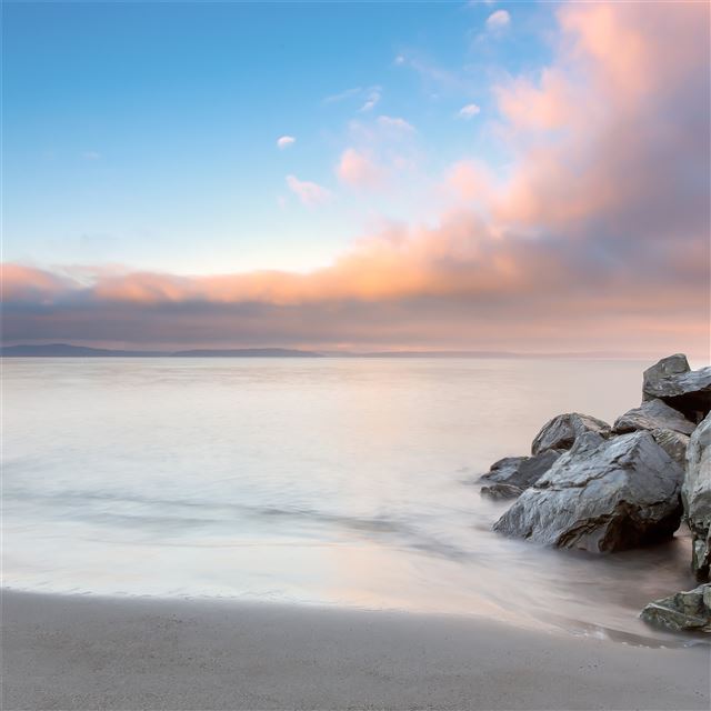 2048x2048 alki beach sunrise 4k - photography iPad Air Wallpaper
