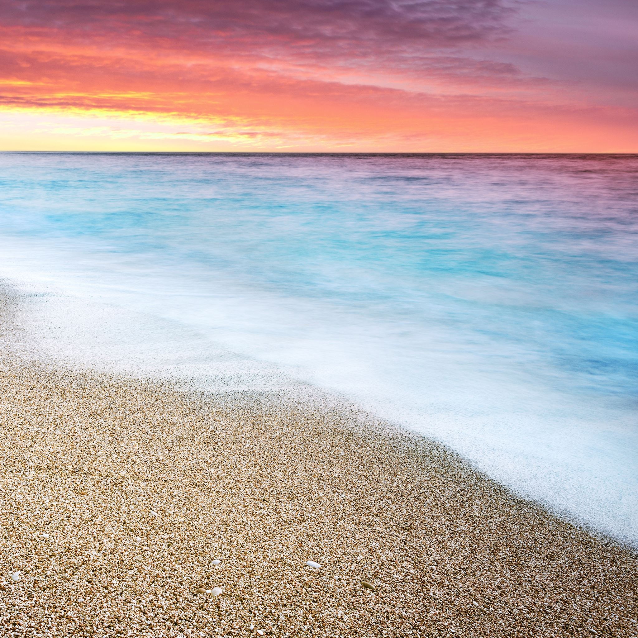 Sunset at Beach iPad Air wallpaper 