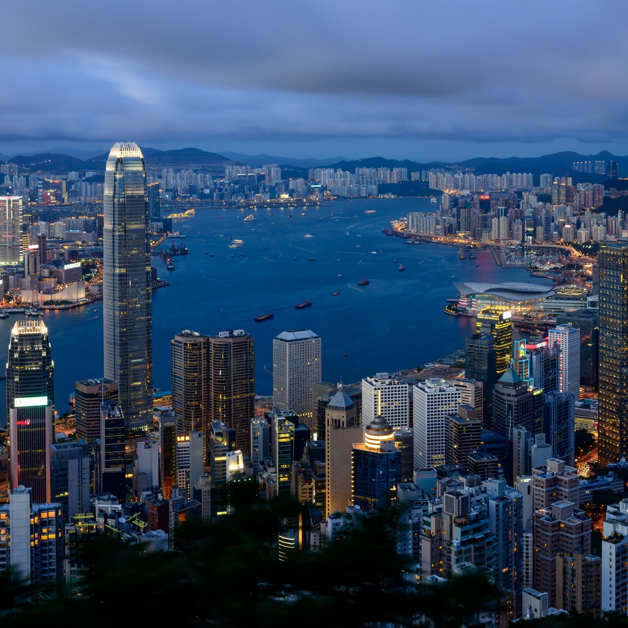 Hong Kong City View iPad Air wallpaper 