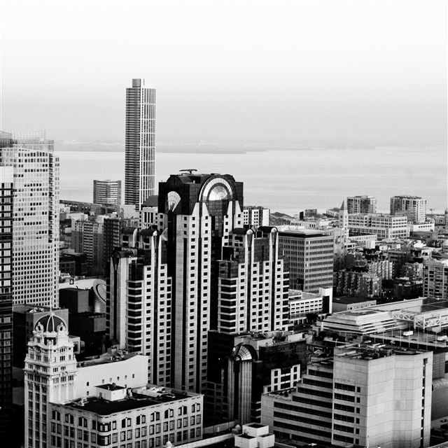 2048x2048 The Future Of The City - river iPad Air Wallpaper