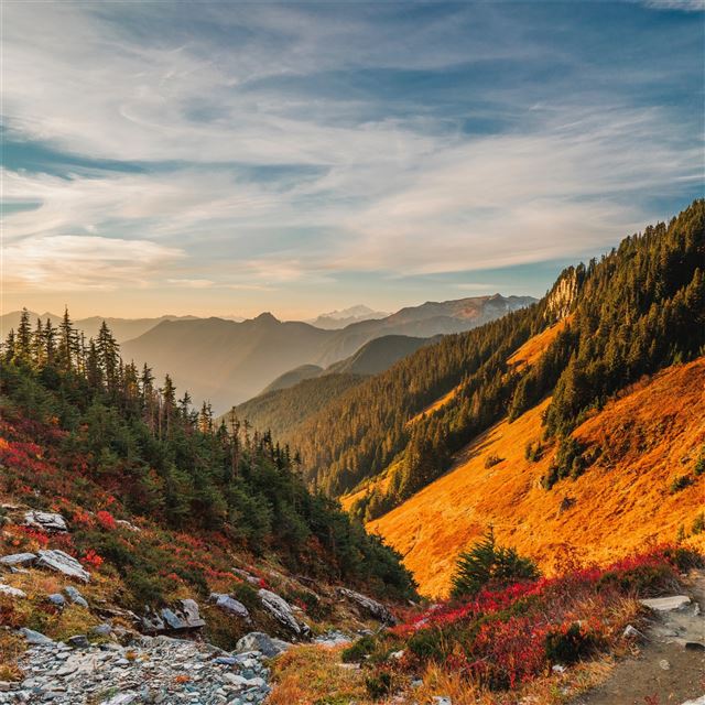 2048x2048 mountains scenery sky north cascades 4k - scenery iPad Air Wallpaper