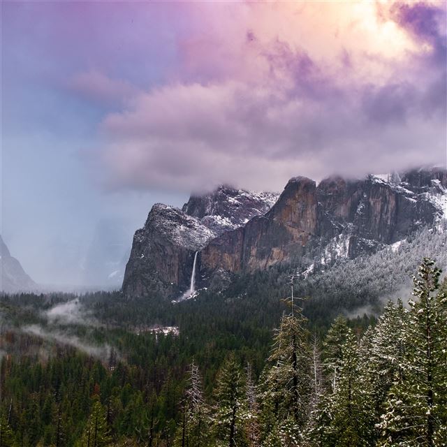2048x2048 mountain range outdoors tree road 5k - trees iPad Air Wallpaper