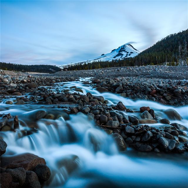 2048x2048 early morning mountain 4k - morning iPad Air Wallpaper