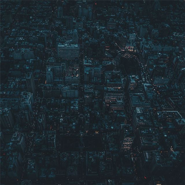 2048x2048 nyc city aerial view 4k - new york iPad Air Wallpaper