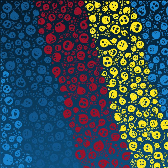 2732x2732 material style smileys colorful abstract 4k -  iPad Pro Wallpaper