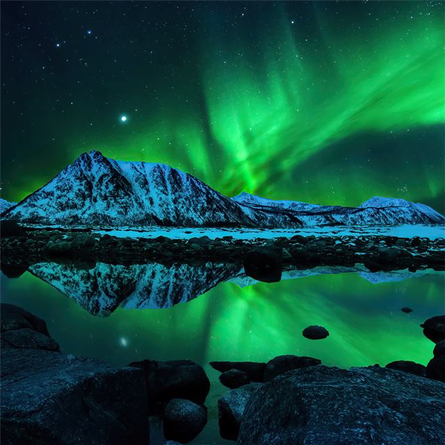 2732x2732 northern lights aurora borealis 4k -  iPad Pro Wallpaper