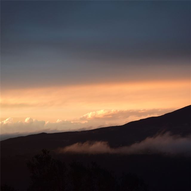 2732x2732 mountains clouds fog landscape 5k - landscape iPad Pro Wallpaper