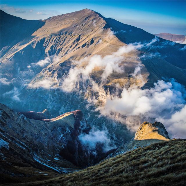 2732x2732 clouds mountains aerial view nature scenery - scenery iPad Pro Wallpaper