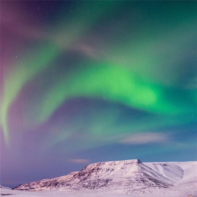 2732x2732 aurora green island 4k - northern lights iPad Pro Wallpaper