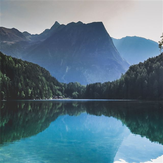 2732x2732 reflection of trees in lake piburger see -  iPad Pro Wallpaper