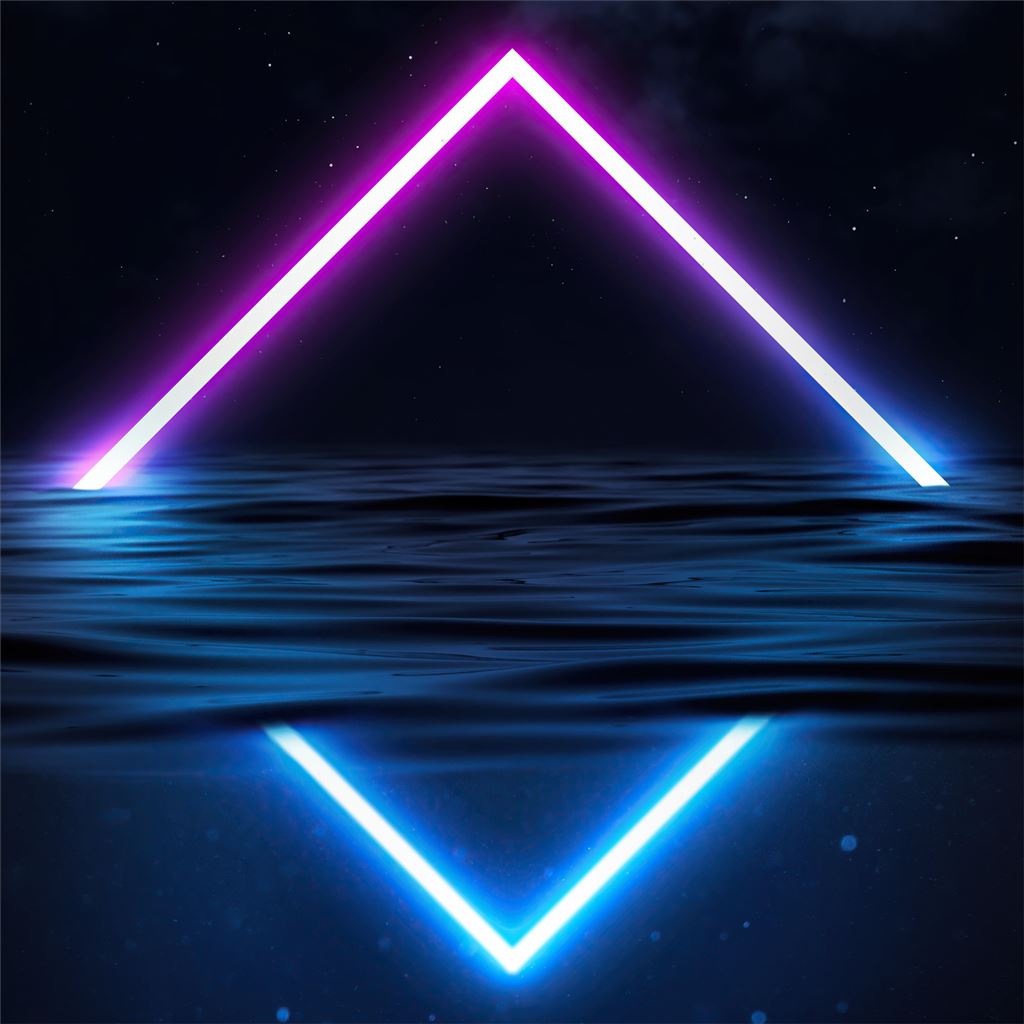 glowing triangle neon iPad Pro Wallpapers Free Download
