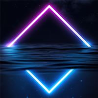 glowing triangle neon wallpaper