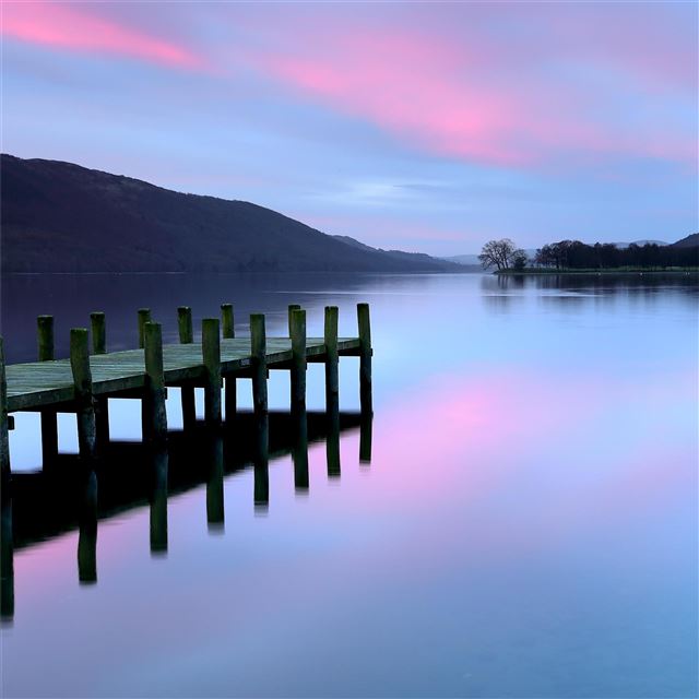 2732x2732 pier lake district evening 4k - pier iPad Pro Wallpaper