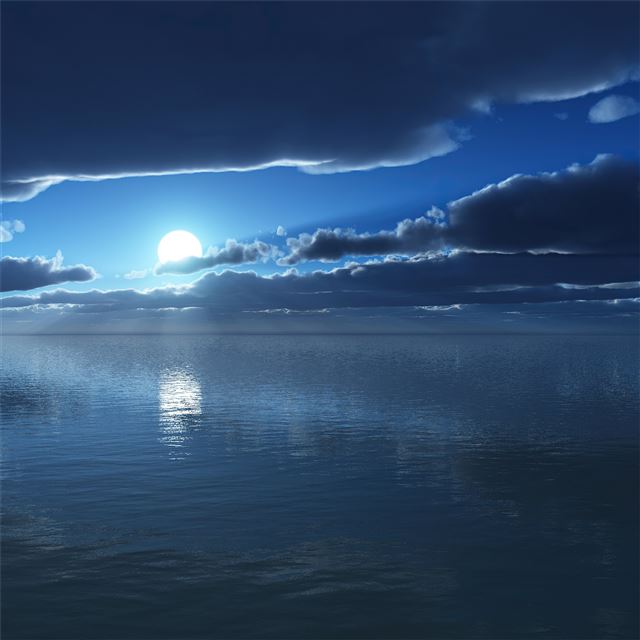 2732x2732 blue ocean silent 4k - sky iPad Pro Wallpaper