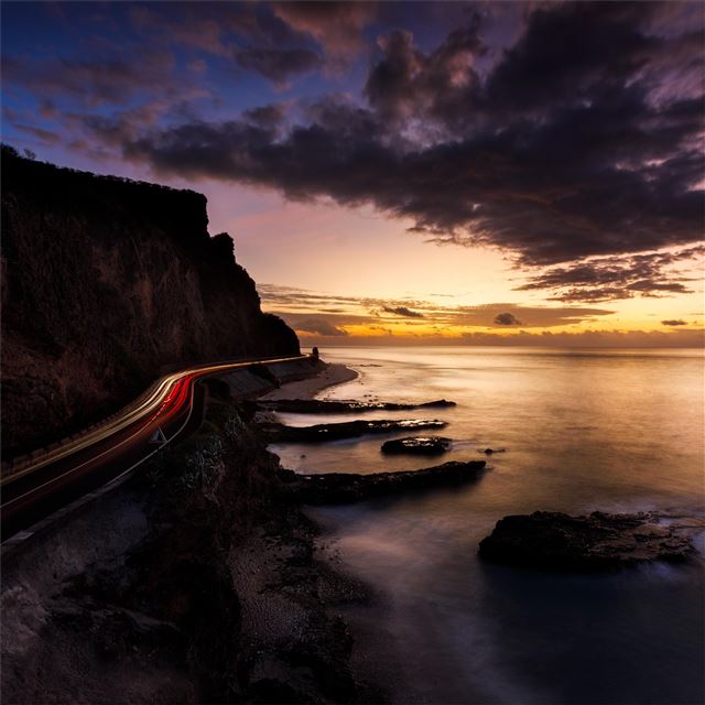 2732x2732 long exposure road around mountains 5k - road iPad Pro Wallpaper