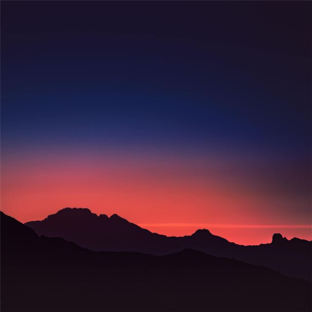 2732x2732 blue to red silhouette 5k - sunset iPad Pro Wallpaper