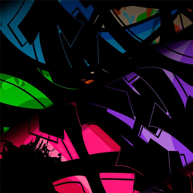 2732x2732 glass broken colors abstract 5k - artwork iPad Pro Wallpaper