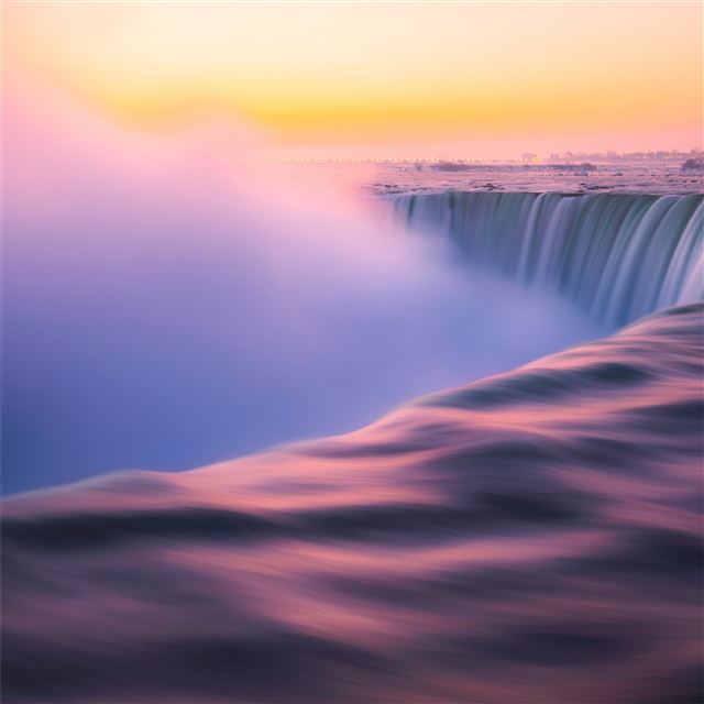 2732x2732 sunrise at niagra falls 5k - waterfall iPad Pro Wallpaper