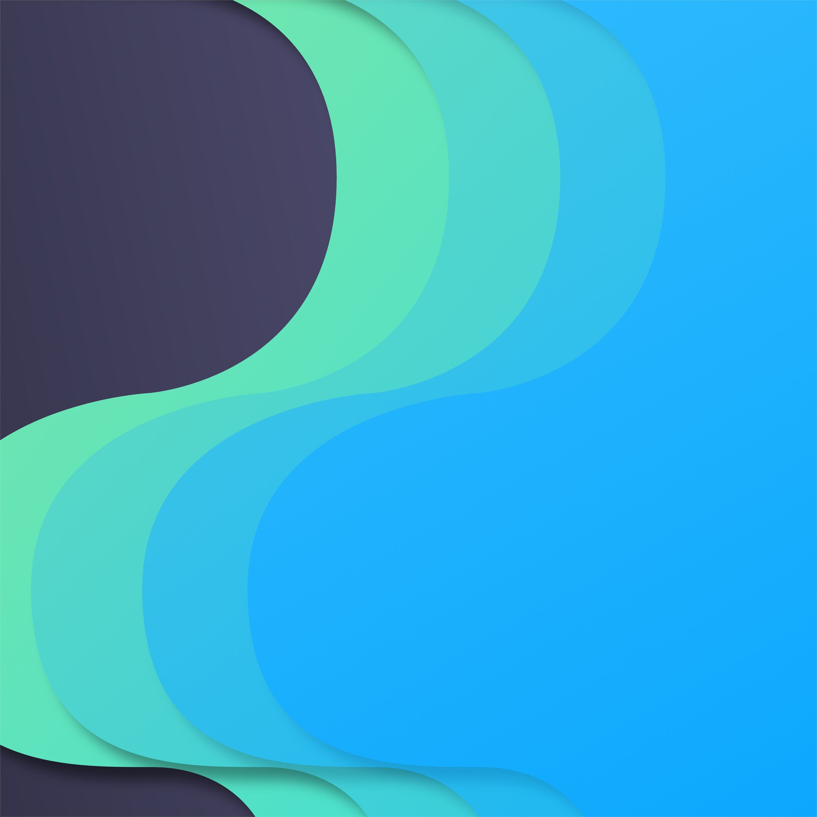 material design flow blue green 8k iPad Pro Wallpapers Free Download
