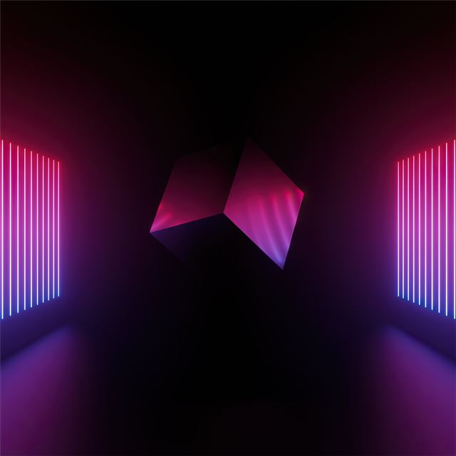 2732x2732 artistic cube abstract 5k - neon iPad Pro Wallpaper