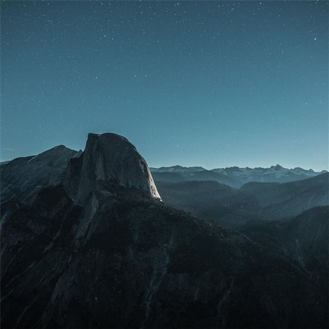 2732x2732 black mountain under blue sky 5k -  iPad Pro Wallpaper