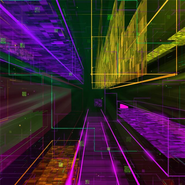 2732x2732 data city large fantastic digital abstract 4k -  iPad Pro Wallpaper