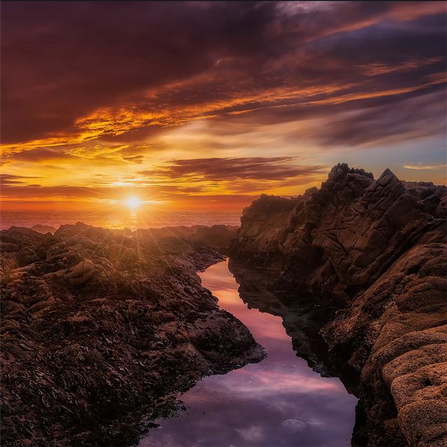 2732x2732 garrapata sunset -  iPad Pro Wallpaper