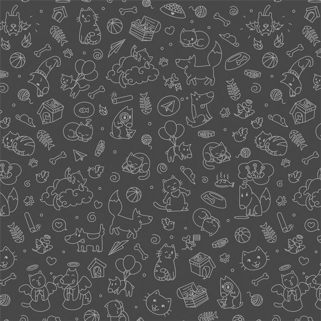 2732x2732 pattern cats fish abstract 4k -  iPad Pro Wallpaper